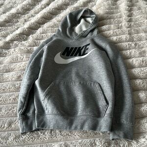 Nike hoodie kids size 7 grey